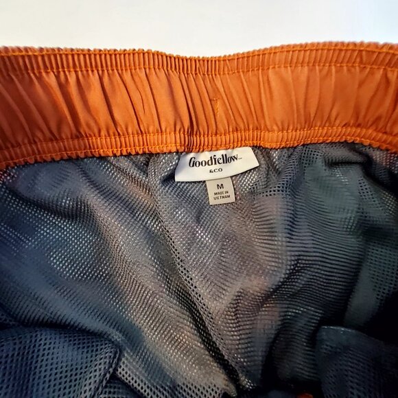 Mens Goodfellow  Swim Trunks M 9"Inseam Orange & Navy Tropical Flamingo Print  M - Picture 9 of 9